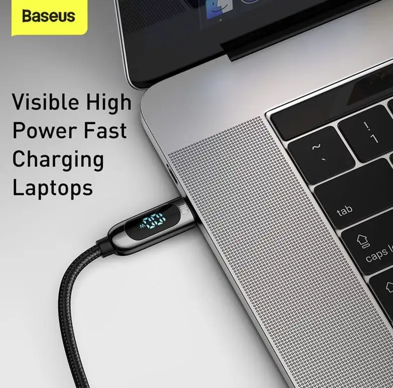 Baseus CATSK-B01 Display Fast Charging Cable USB-C to USB-C 100W Power Delivery 1m