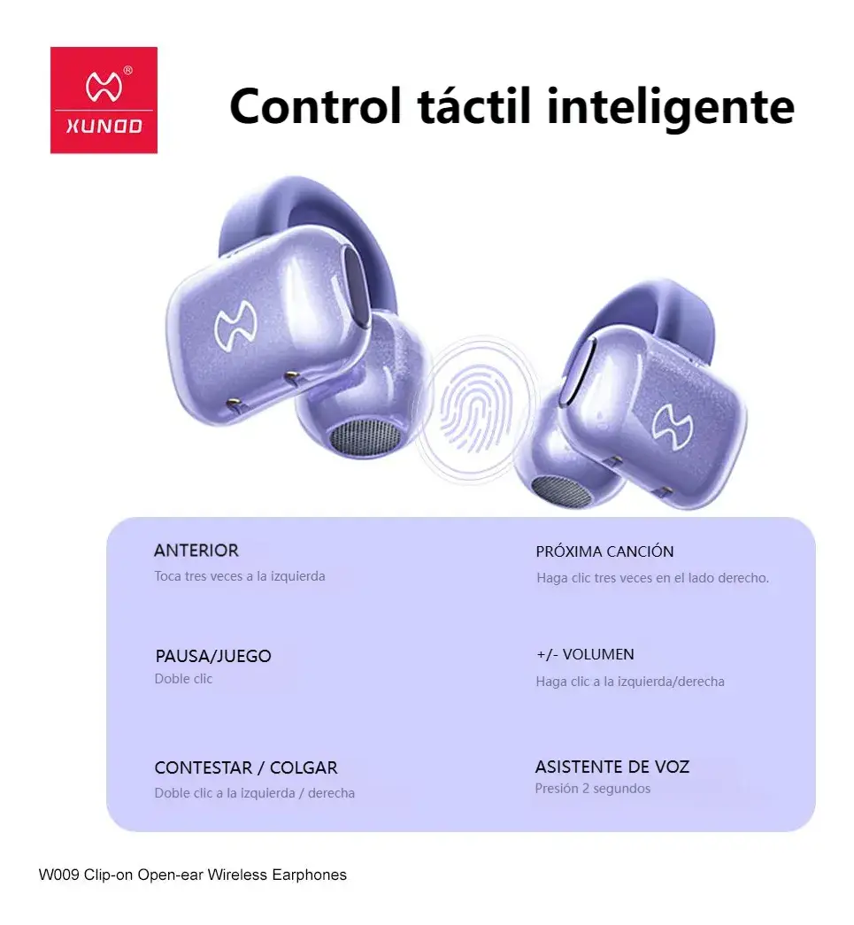 XUNDD W009 Clip-on Open-ear Wireless Earphones