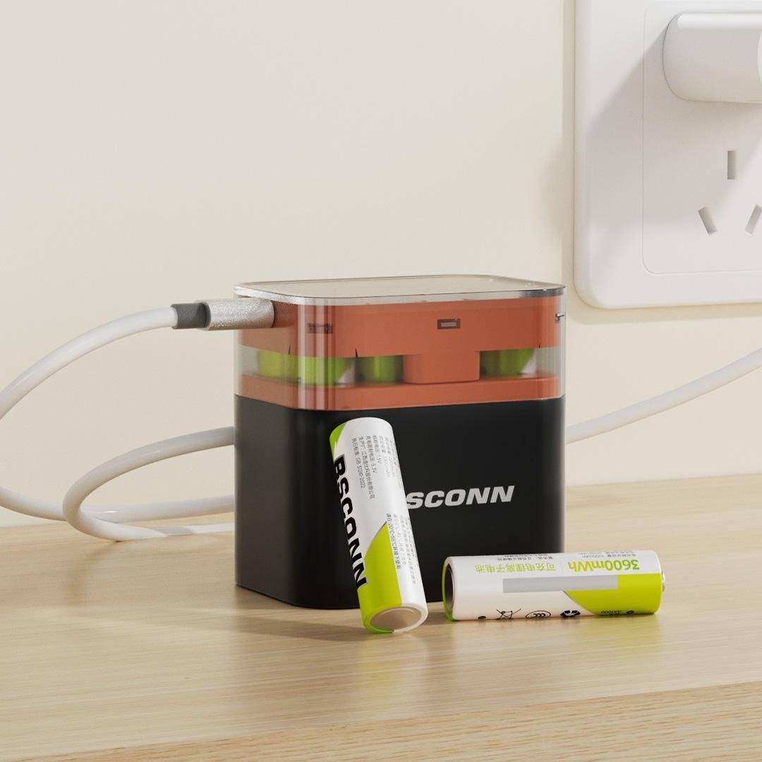Xiaomi Bsconn AA Rechargeable Batteries with Charger Case