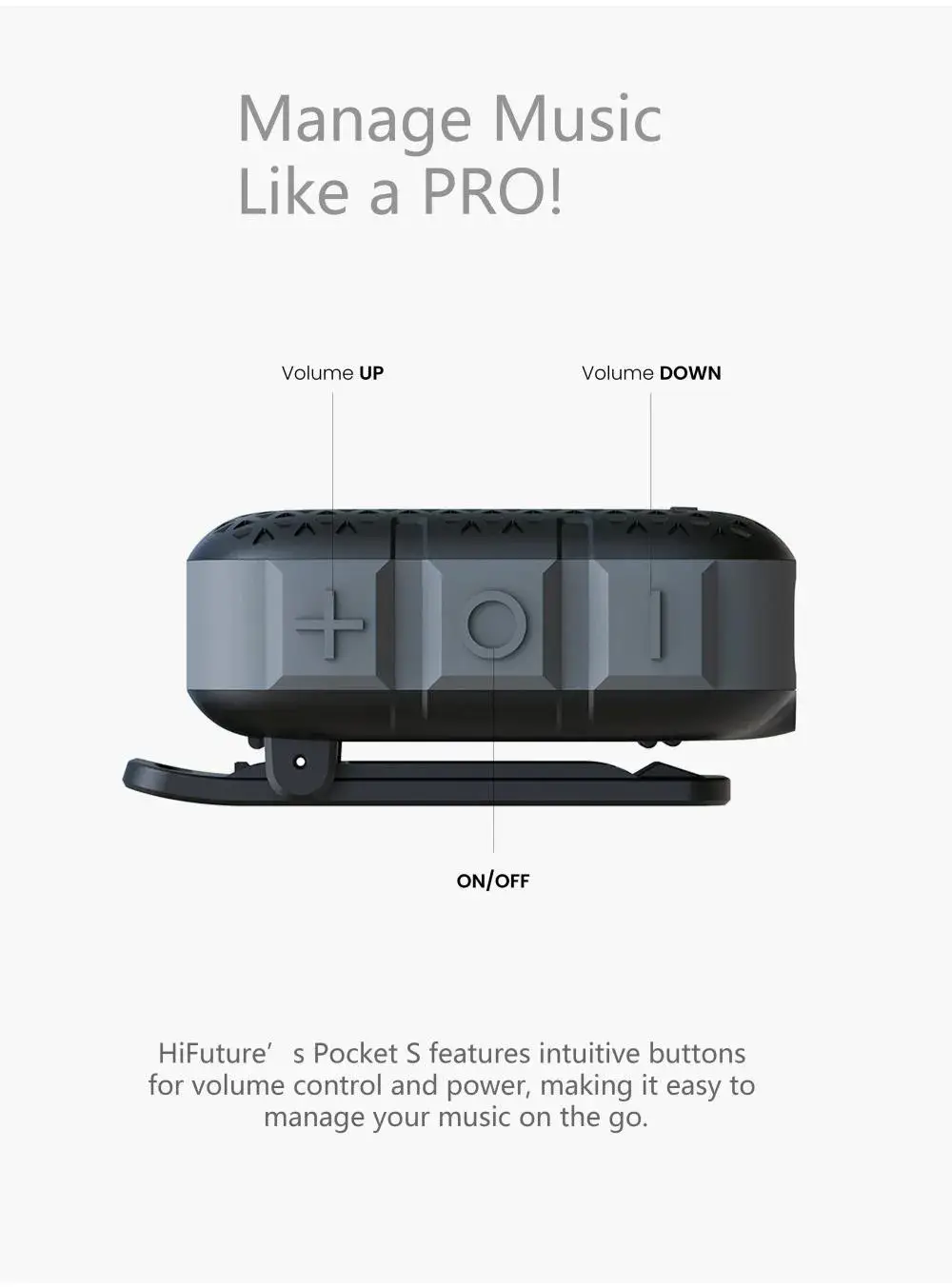 HiFuture Pocket-S Compact Portable Wireless Speaker