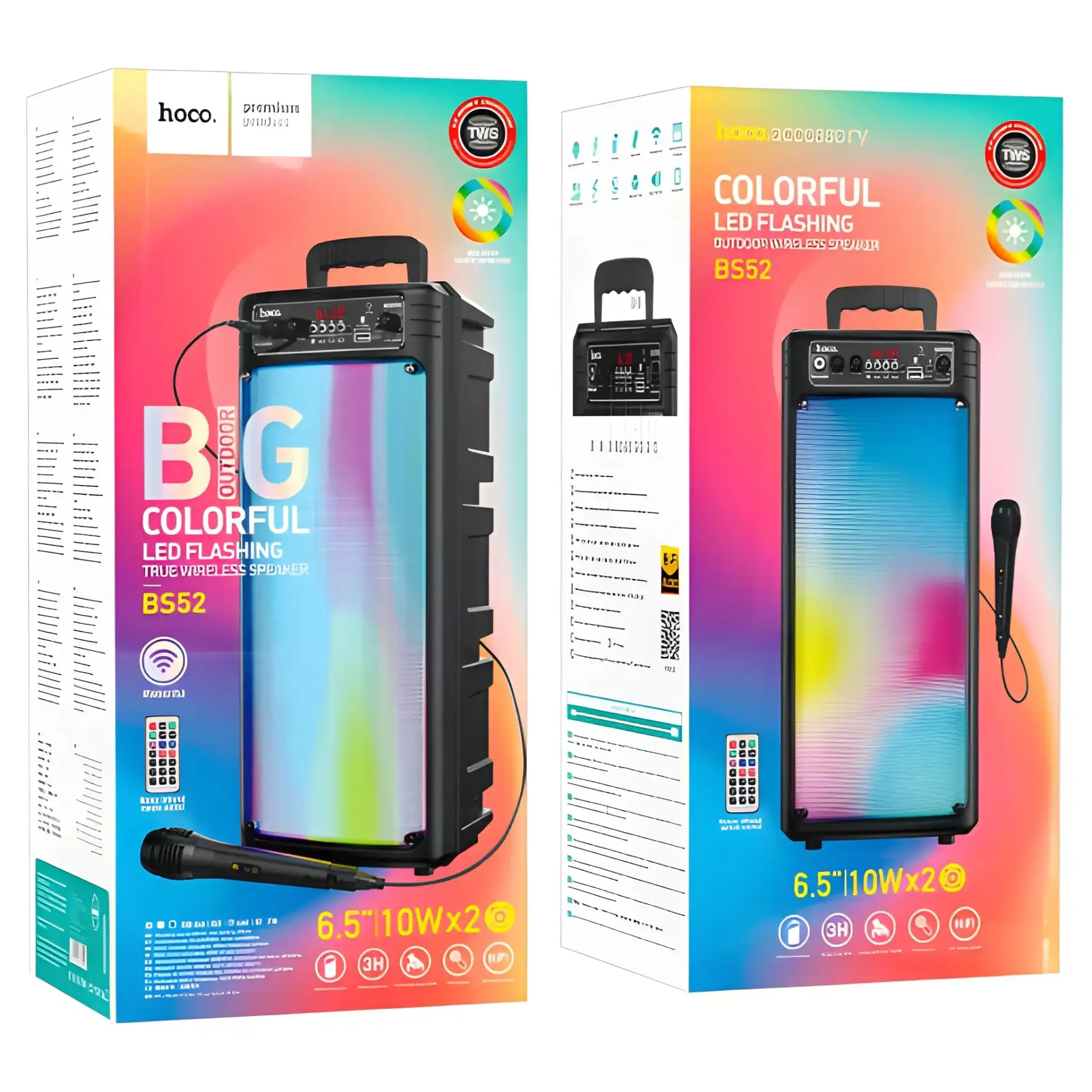 Hoco BS52 20W Colorful Karaoke Bluetooth Speaker