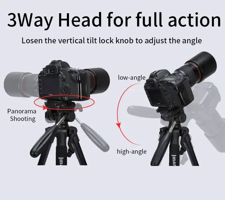 Jmary KP-2234 Professional Aluminum Alloy DSLR Camera Tripod Stand