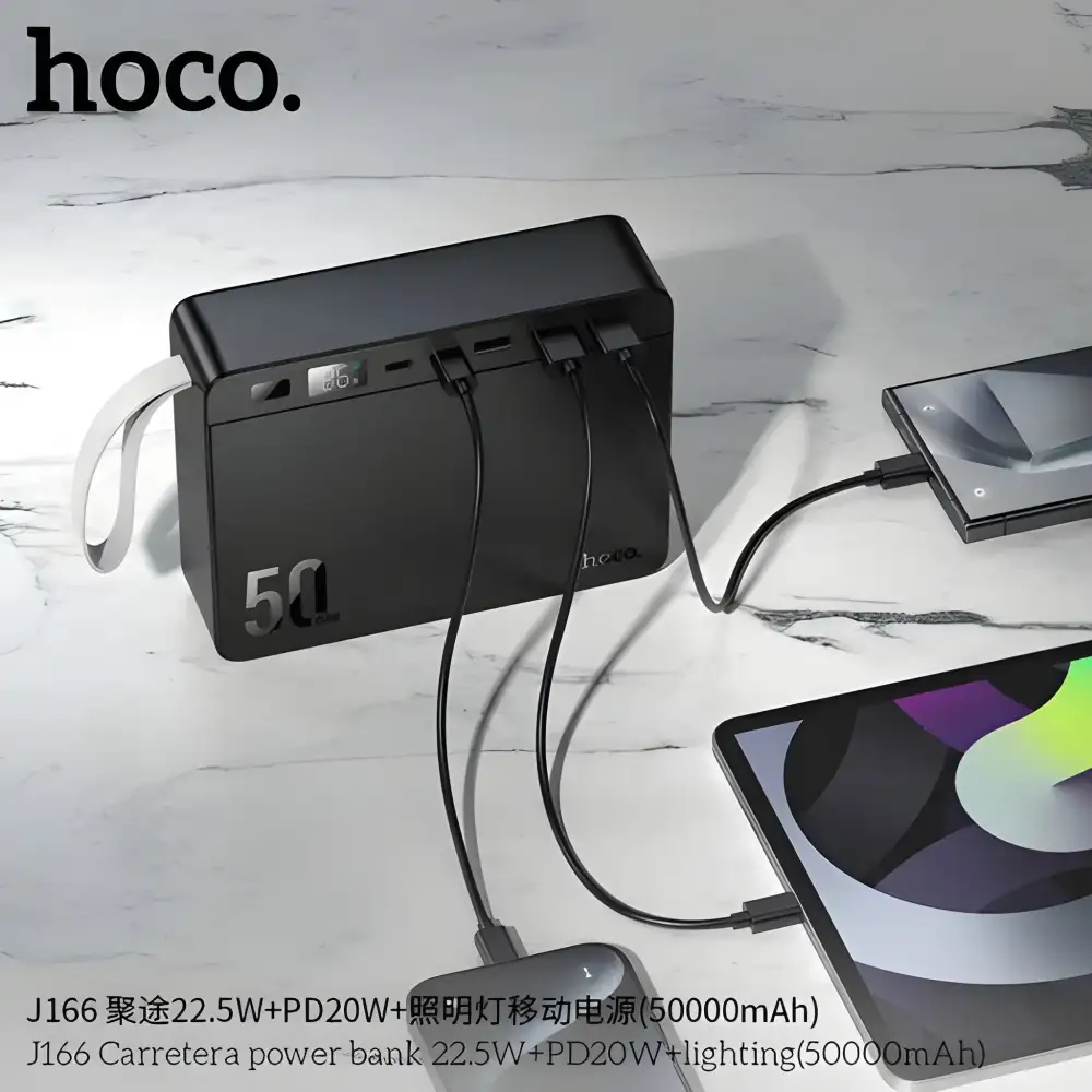 Hoco J166 Carretera 22.5W+PD20W 50000mAh Power bank