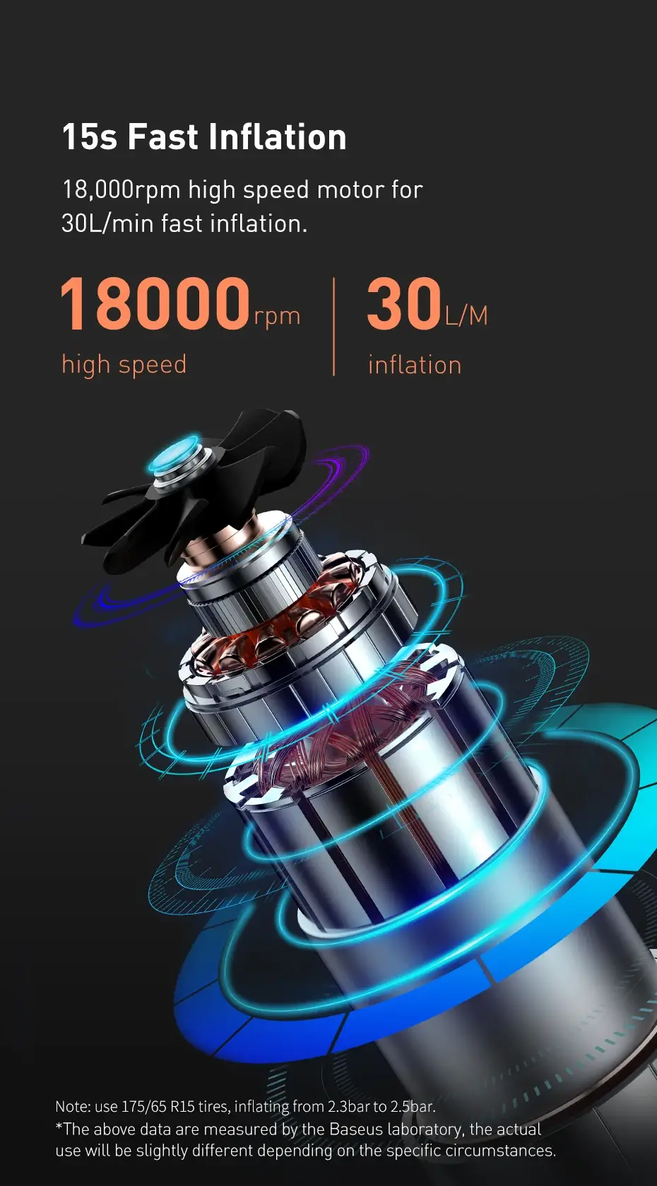 Baseus BS-CG003 Super Mini Portable Inflator Pump