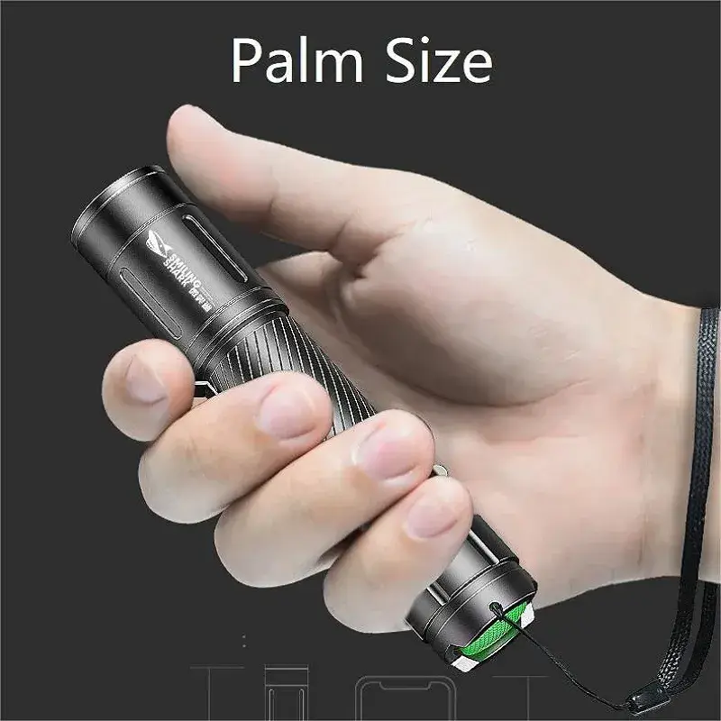 Smiling Shark SD7115 Ultra-Bright Rechargeable LED Flashlight Long Range & High-Power Beam