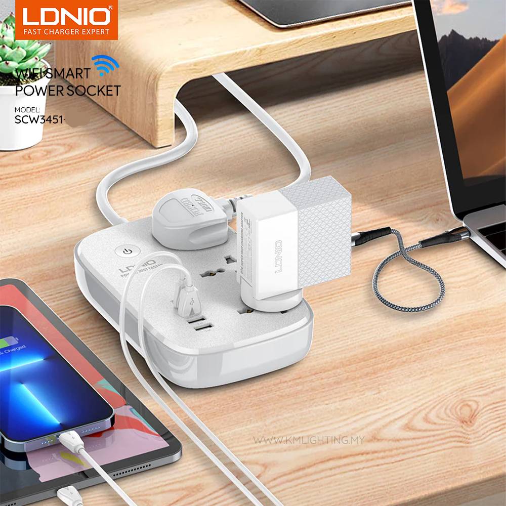 LDNIO SCW3451 Wi-Fi Smart Power Strip with USB Charging Port