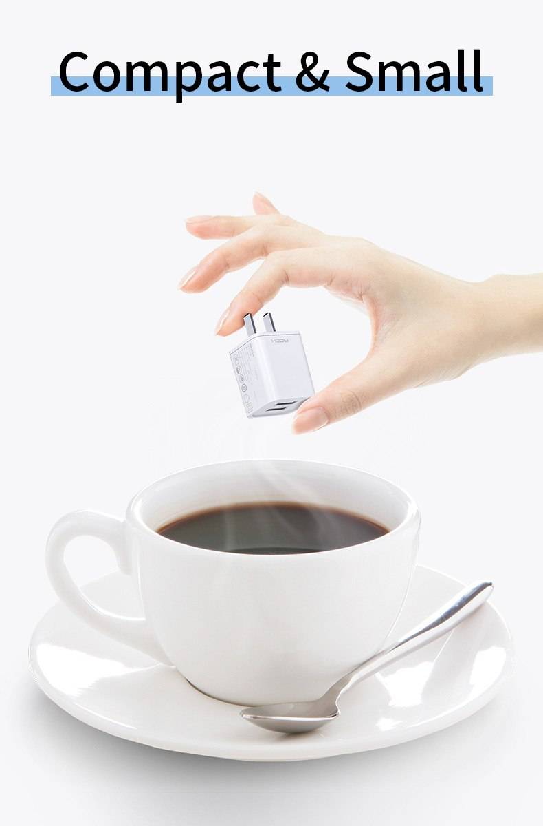 Rock T23 Dual-Port Travel Charger with Lightning Charge & Sync Cable Set