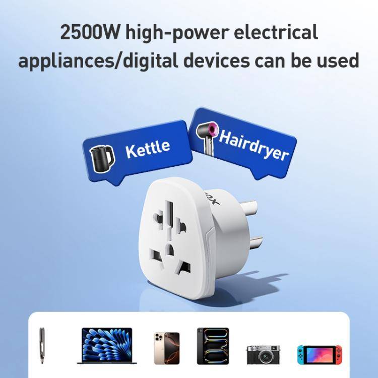 Momax UA13 1-World 2500W Global Adapter Socket UK & EU Plug