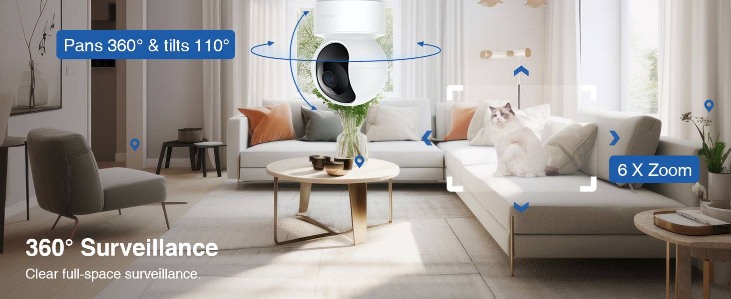 IMILAB C21 2.5K Wi-Fi Indoor Security Camera with Plug-in Power and Smart Monitoring
