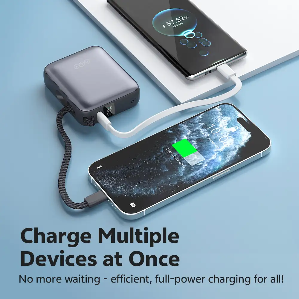 QCY PB10C 10000mAh 35W PD Fast Charging Compact Power Bank