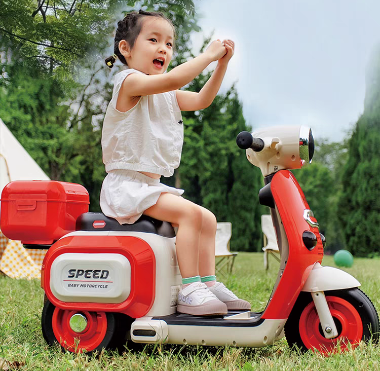 Rechargeable Electric Toy Bike for Kids (Ages 3-8) with Battery-Powered Motor