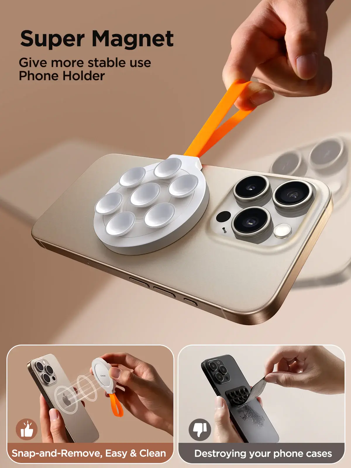 Joyroom JR-ZS393 Universal 360° Adjustable Magnetic Phone Mount with Strong Grip