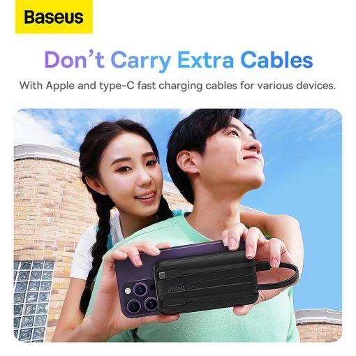 Baseus Comet 22.5W 10,000mAh Dual Cable Power Bank with Digital Display