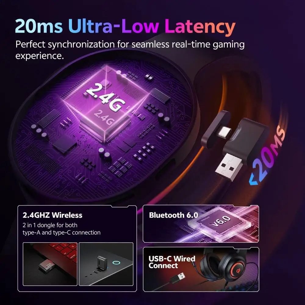 QCY Heroad V200 7.1 Virtual Headset H4GM