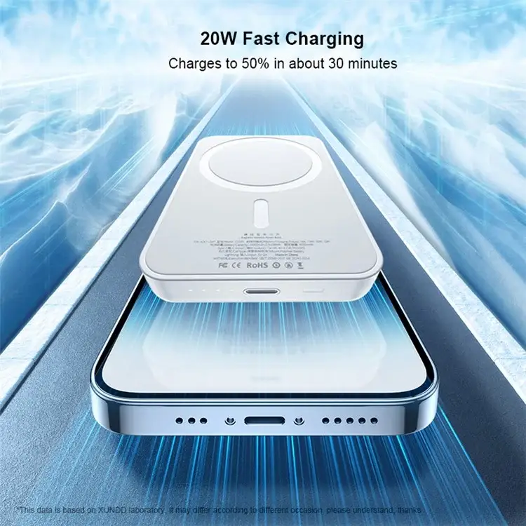 XUNDD XDCH-047 10000mAh Magnetic Wireless Power Bank 20W Fast Charging