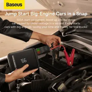 Baseus Super Energy 2-in-1 Jump Starter & Tire Inflator 10000mAh 1000A Peak Black