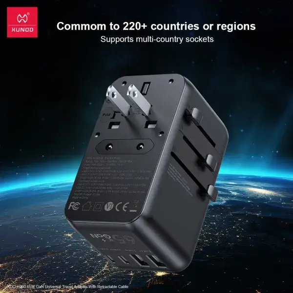 Xundd XDCH-090 65W GaN Universal Travel Adapter