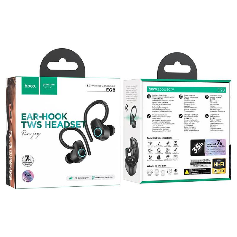 Hoco EQ8 Pure Joy Earhook True Wireless Stereo TWS Earbuds