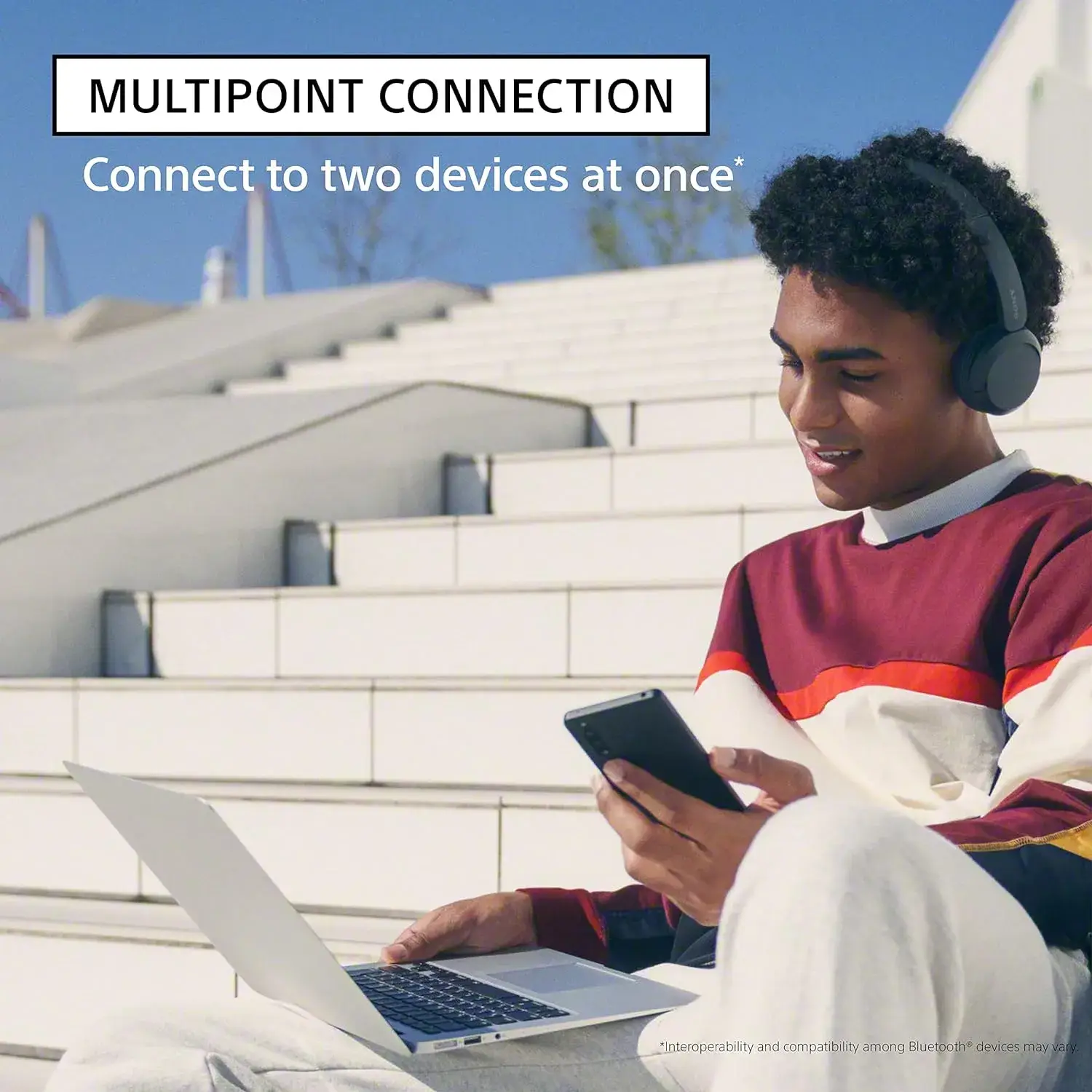 Sony WH-CH520 Wireless On-Ear Bluetooth Headphones