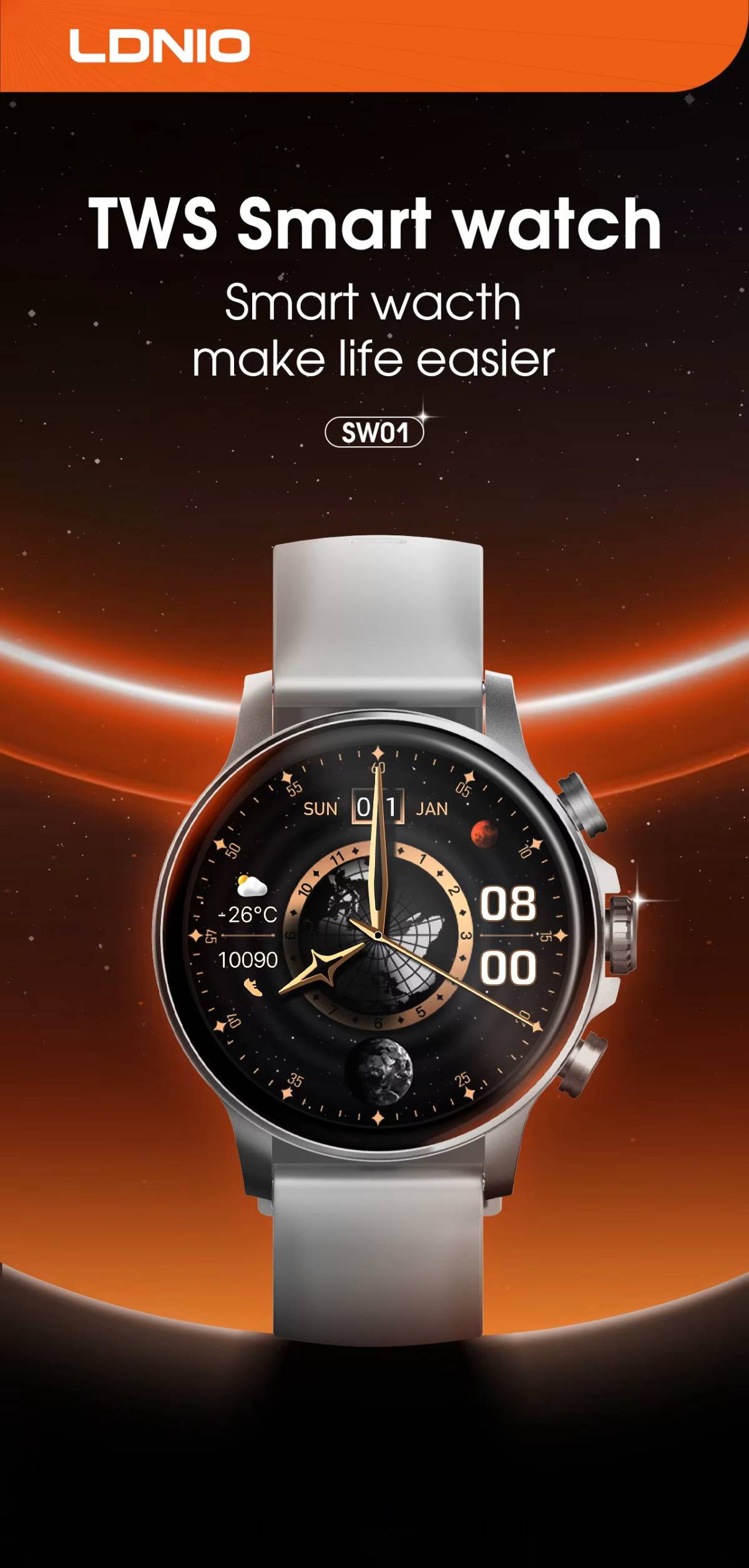 LDNIO SW01 AMOLED Smart Watch