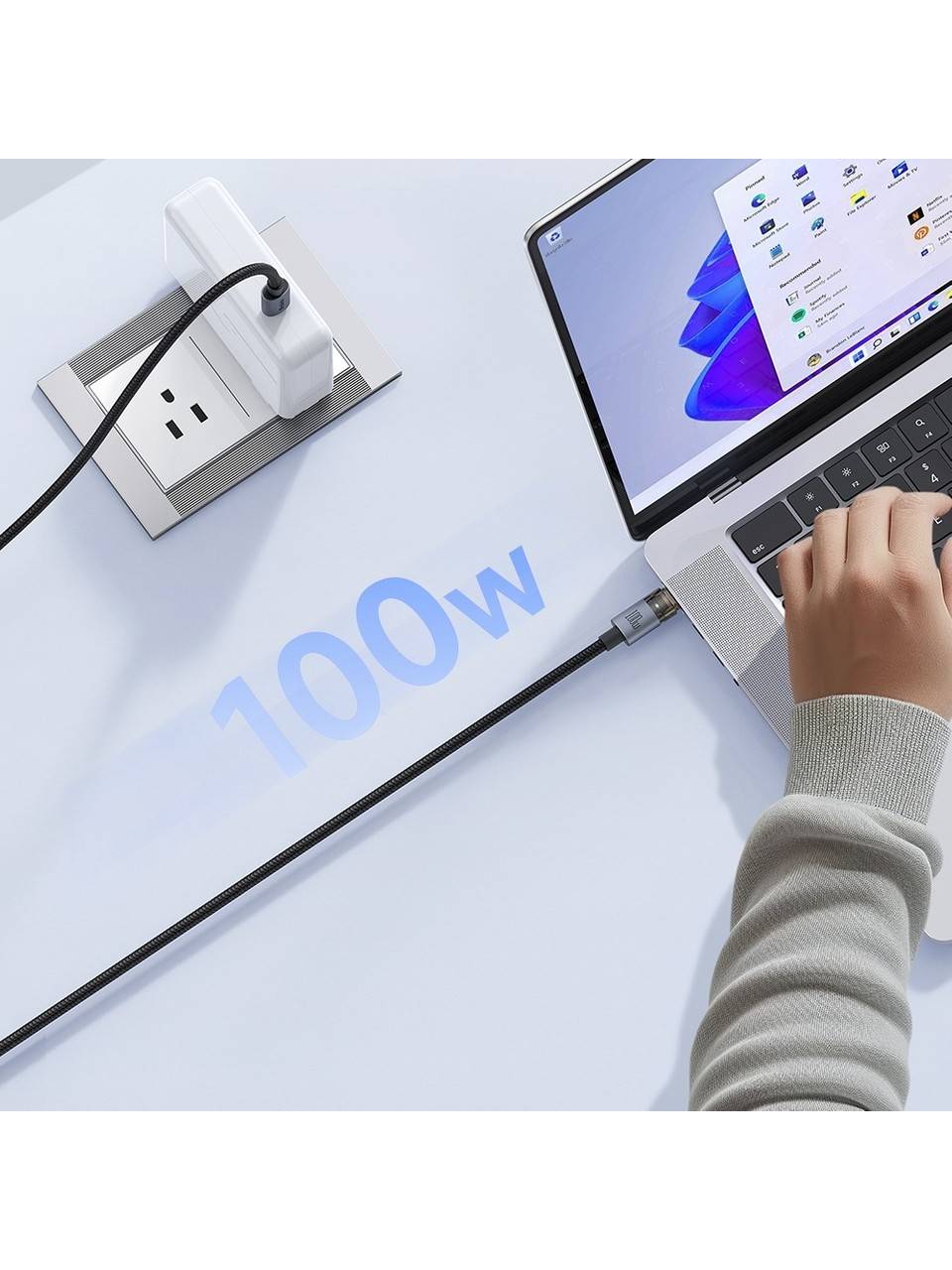 Mcdodo CA-5580 Type-C to Type-C 100W Transparent Fast Charging Cable 1.2m
