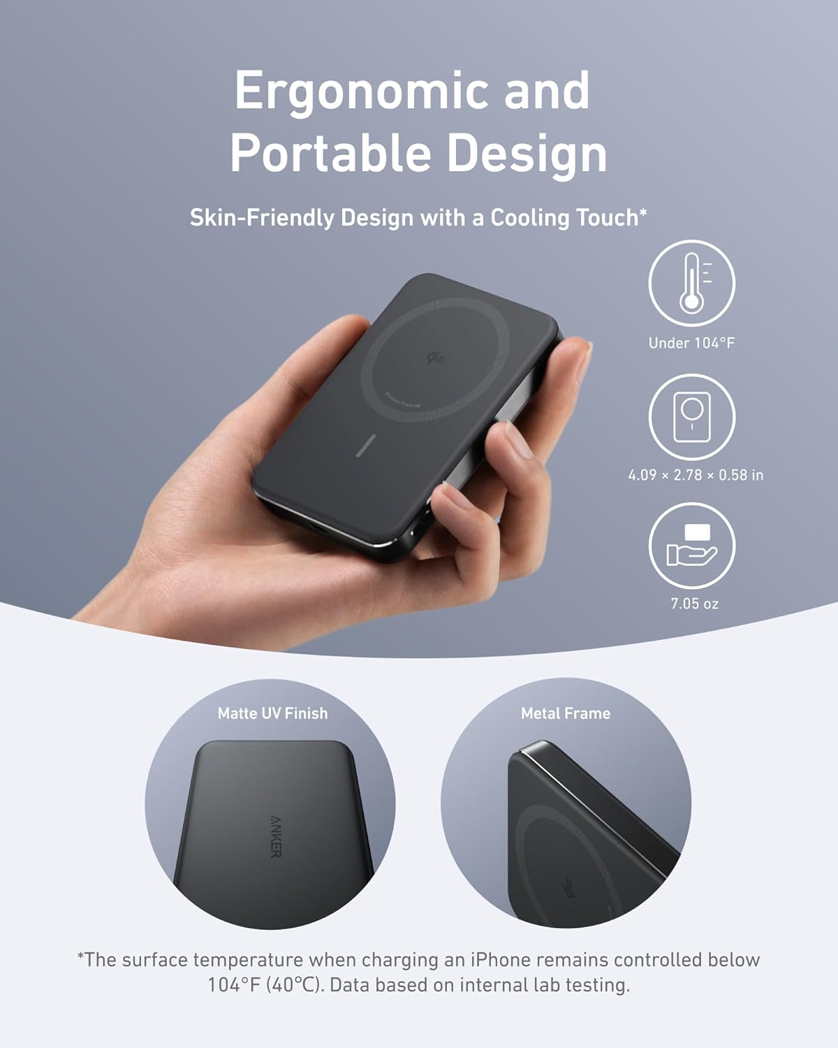 Anker MagGo Slim 10,000mAh Magnetic Fast Charging Wireless Power Bank
