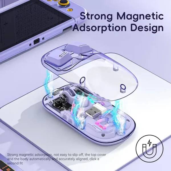 COTECi OF-026-WH Magic Crystal IV Wireless & Bluetooth Dual-Mode Mouse