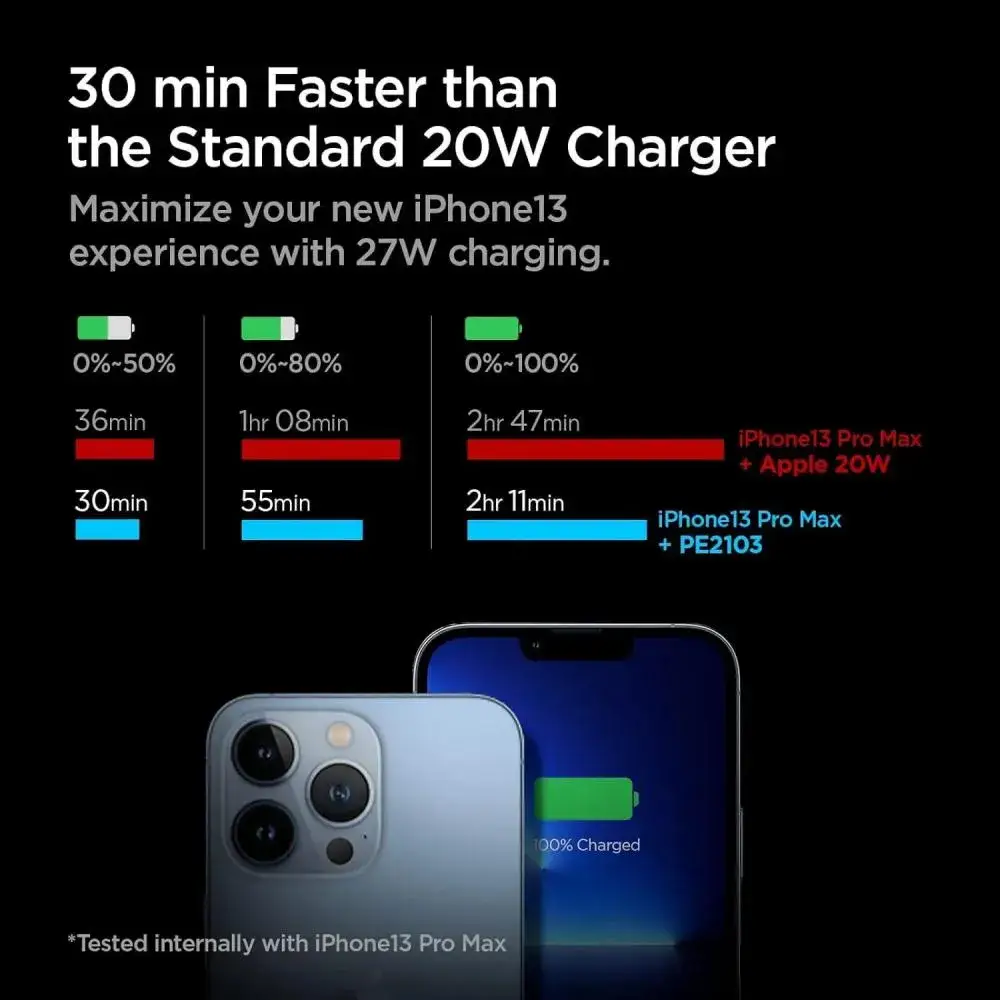 Spigen ArcStation PE2103UK 27W USB-C PD Fast Charging Adapter UK Plug
