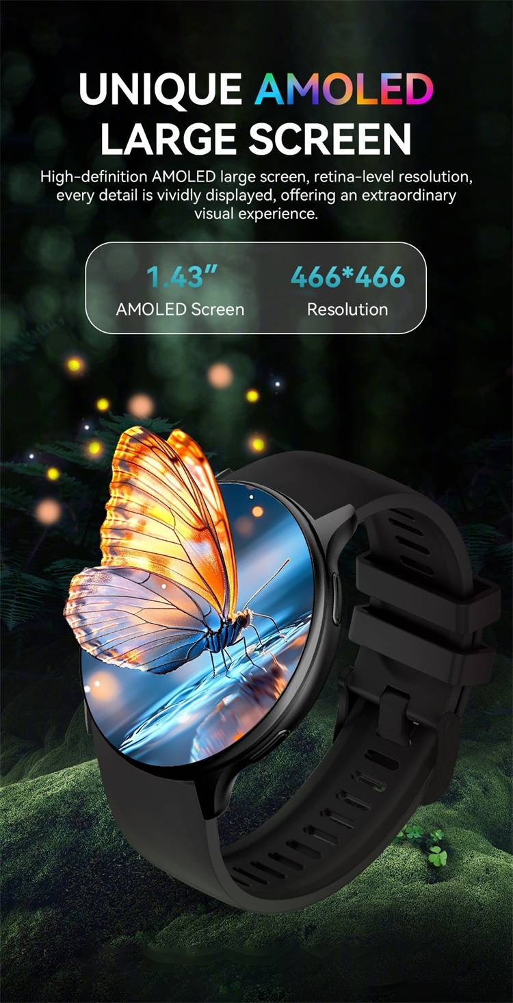 Valdus VG53 Pro Smartwatch 3ATM Waterproof GPS SOS Health Monitoring & Bluetooth Calls