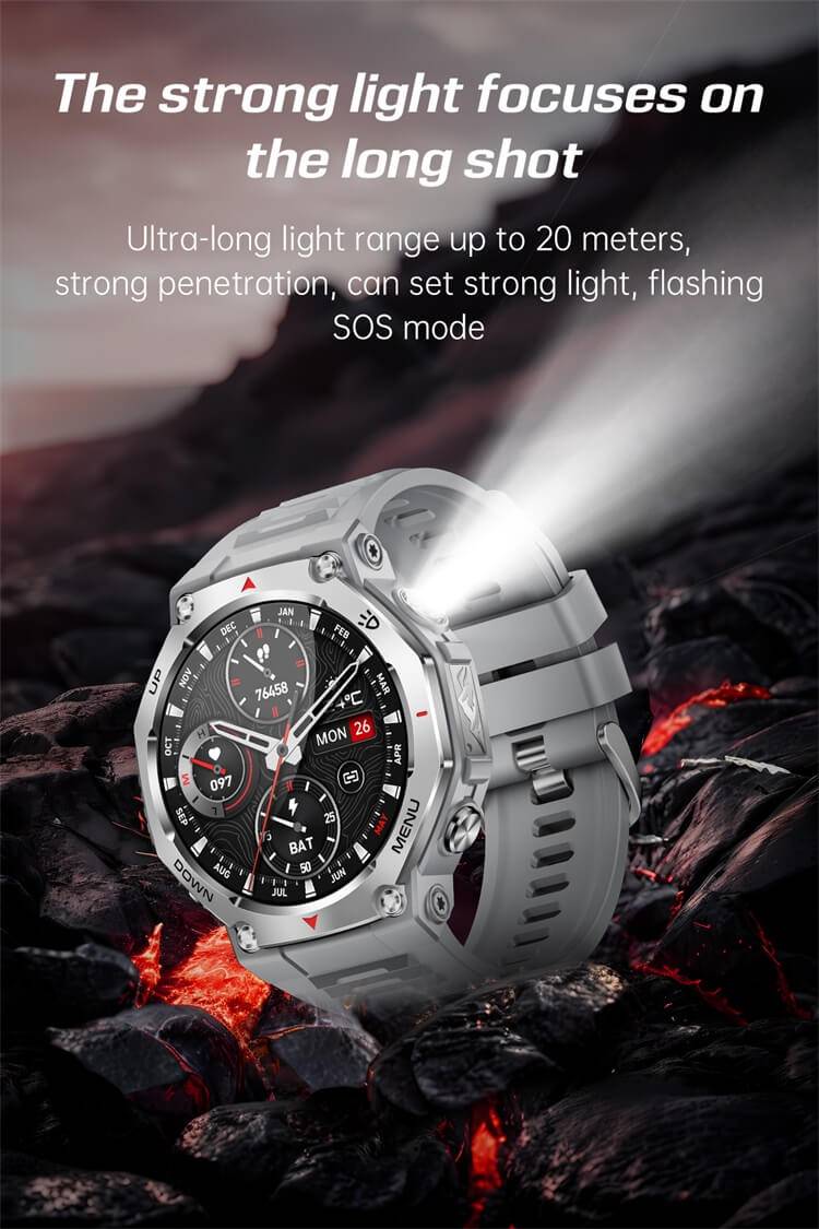 Valdus VD47 Pro Smartwatch 1.43″ AMOLED 5ATM Waterproof Built-In Flashlight