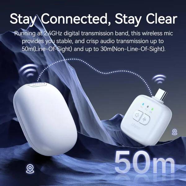 Ulanzi A30 Wireless Lavalier Tiny Mic Microphone