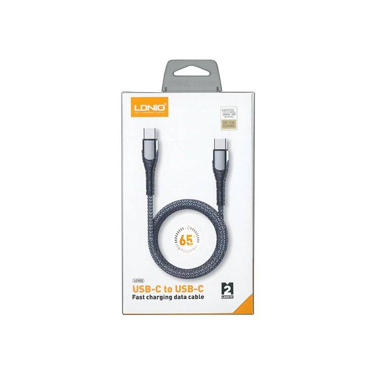 LDNIO LC102 USB-C to USB-C Fast Charging & Data Cable 2M