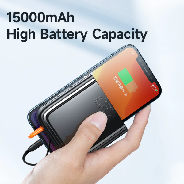 Mcdodo 22.5W QC 15000mAh Powerbank & Universal Charger with Built-in Cable