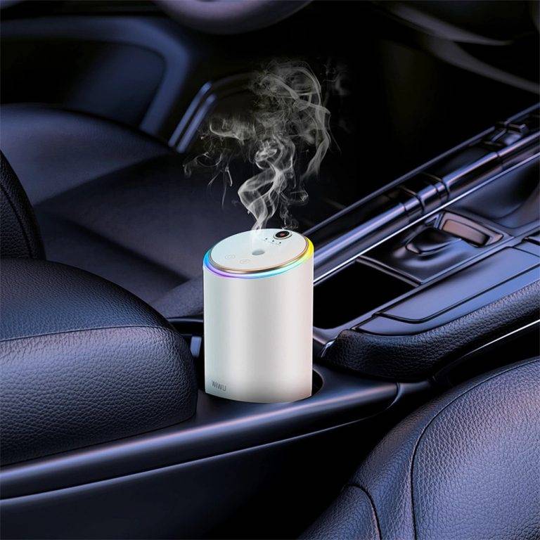 WiWU Starry Ambient Aroma Diffuser – Adjustable Car Air Freshener with LED Light