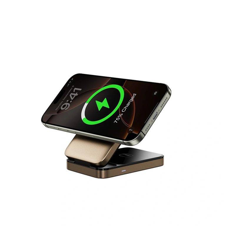 WiWU Wi-W038 3-in-1 Magnetic Wireless Charging Station Fast Charging Dock