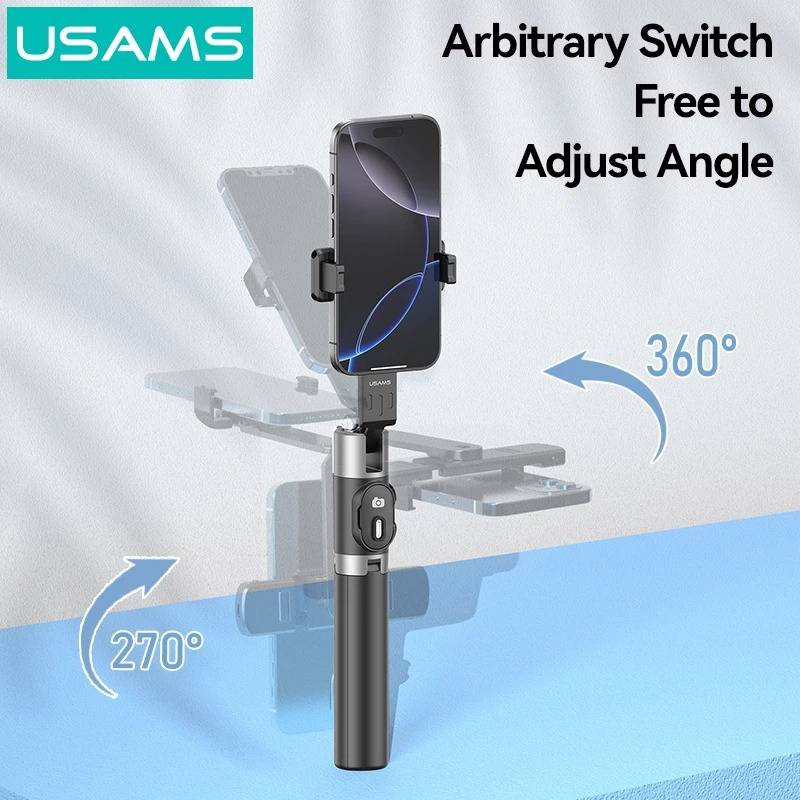 USAMS ZB324 Mini Wireless Bluetooth Selfie Stick with Adjustable Holder