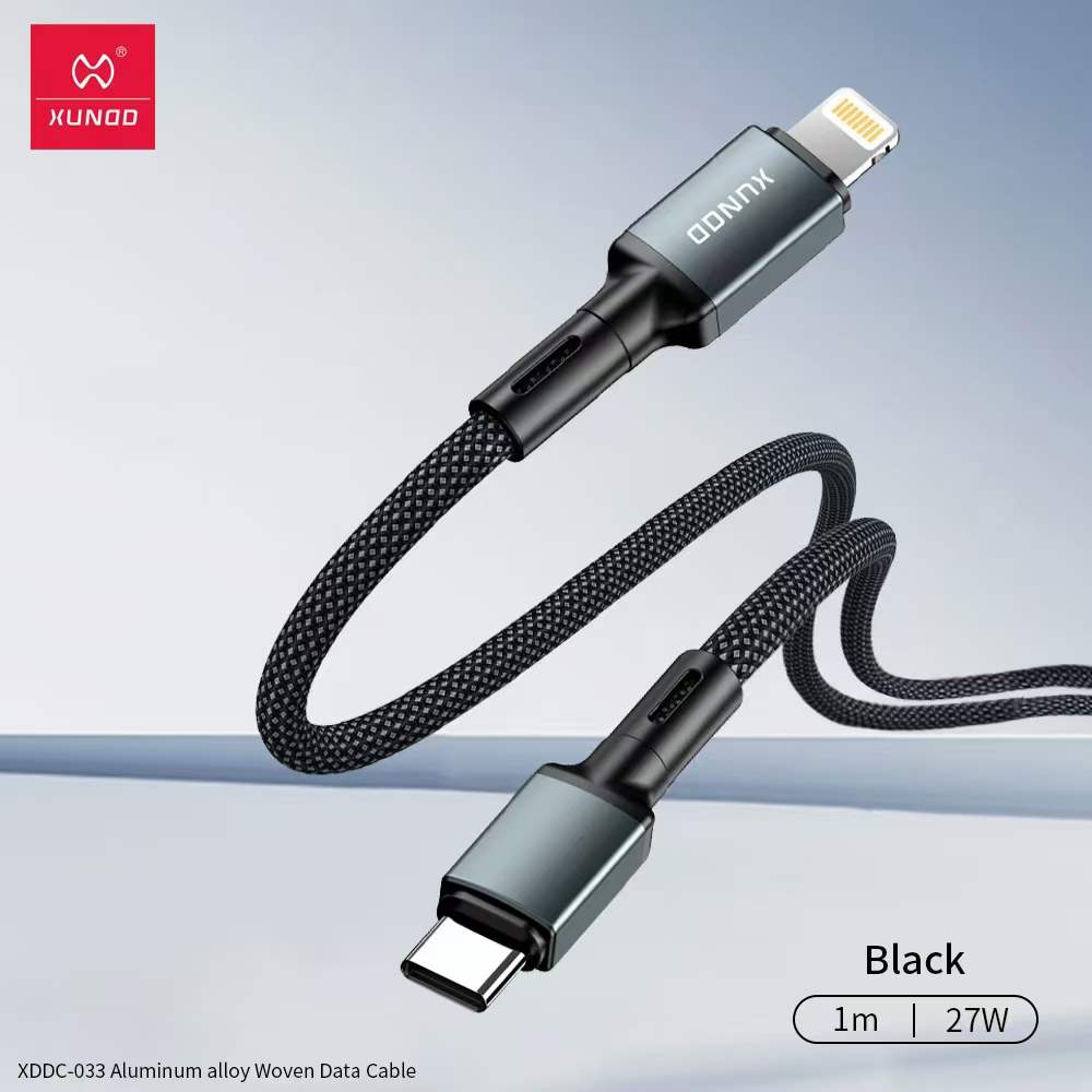 XUNDD XDDC-033 1m 27W USB-C to Lightning Aluminum Alloy Braided Fast Charging Cable