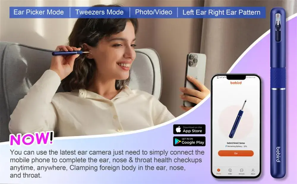 Bebird Note5 Pro Smart Ear Wax Removal Tool with HD Camera and LED Light