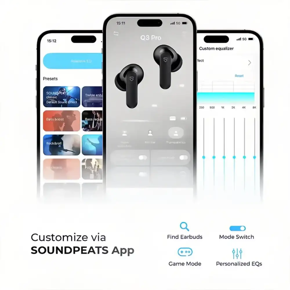 SOUNDPEATS Q3 Pro True Wireless Earbuds with Hybrid ANC