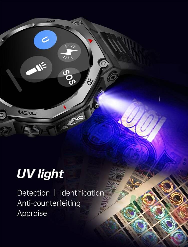Valdus VD47 Pro Smartwatch 1.43″ AMOLED 5ATM Waterproof Built-In Flashlight