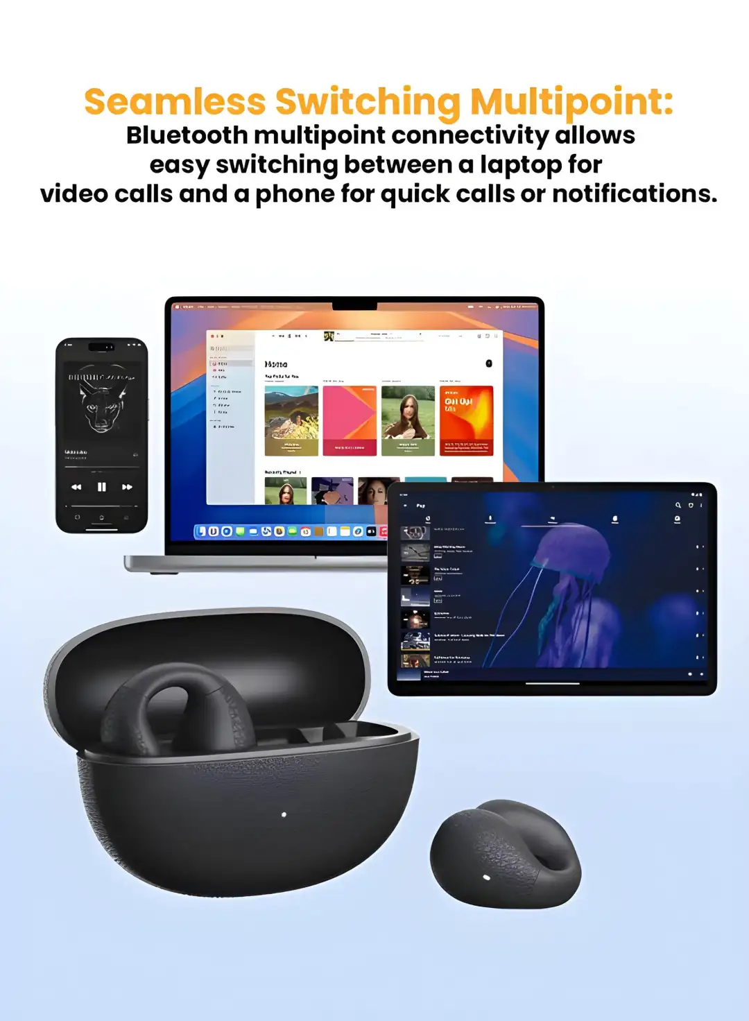 QCY Crossky C10 Open-Ear Clip Earbuds