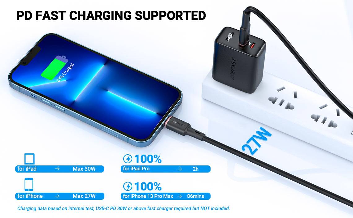 ACEFAST C2-01 USB-C to Lightning 30W Fast Charging Data Cable