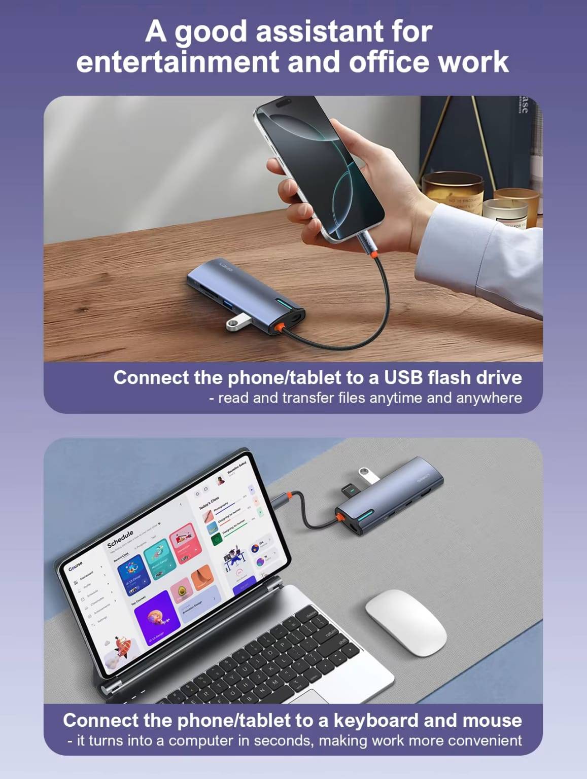 LDNIO DS-18H 8-in-1 USB-C Hub with 4K Display & 100W PD Charging Docking Station