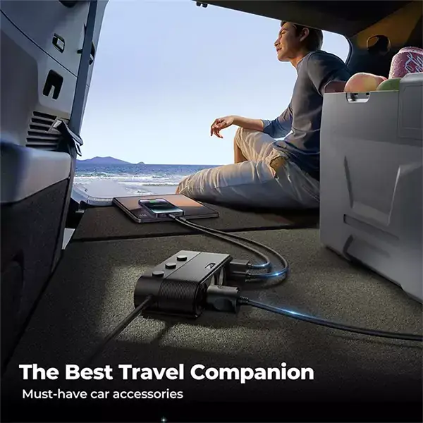 Joyroom JR-CCL01 139W 7-in-1 Car Charger with Cigarette Lighter Splitter and Fast Charging Ports