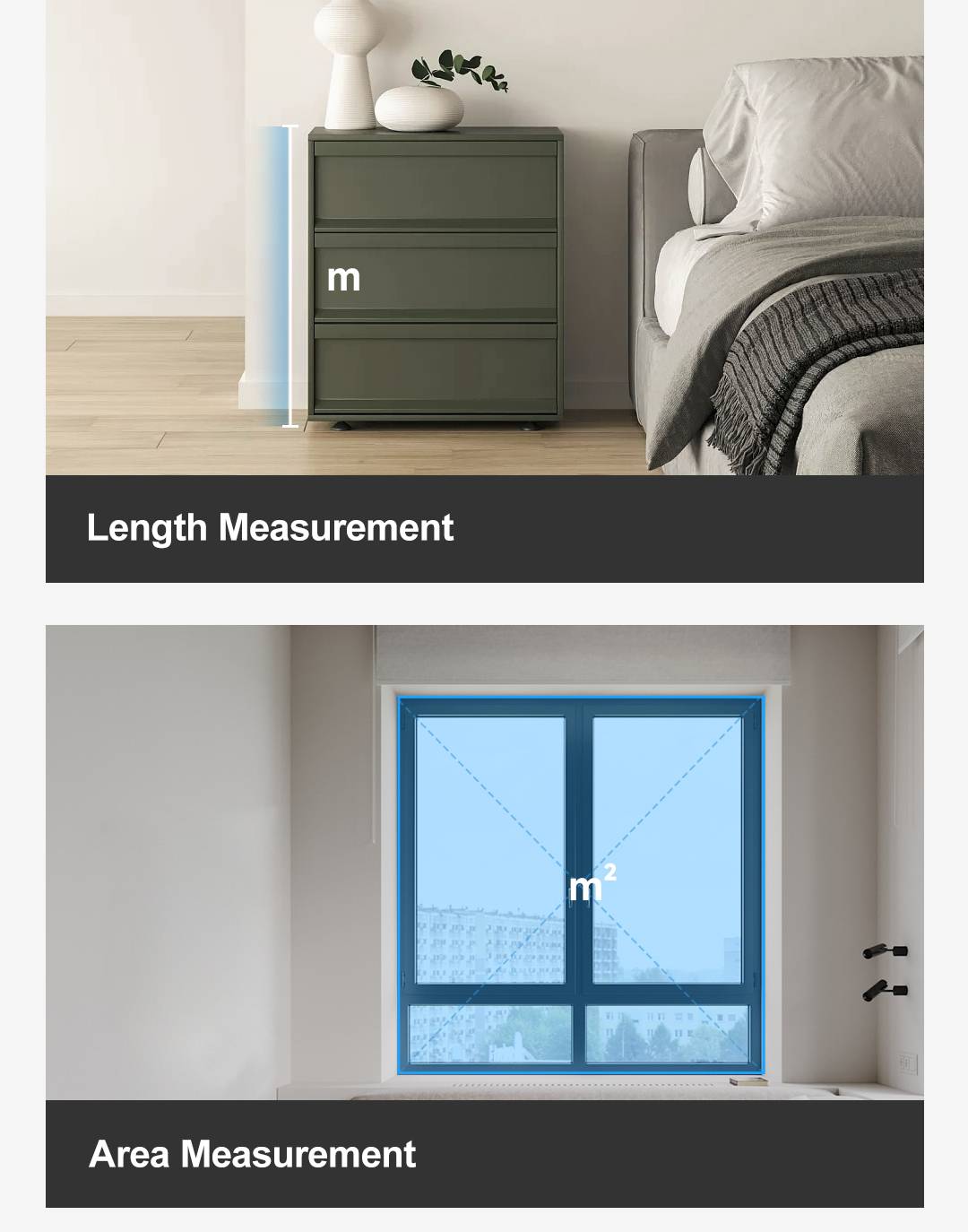 ATUMAN LS3 60M Laser Rangefinder Fast & Precise Distance, Area, and Volume Measurement