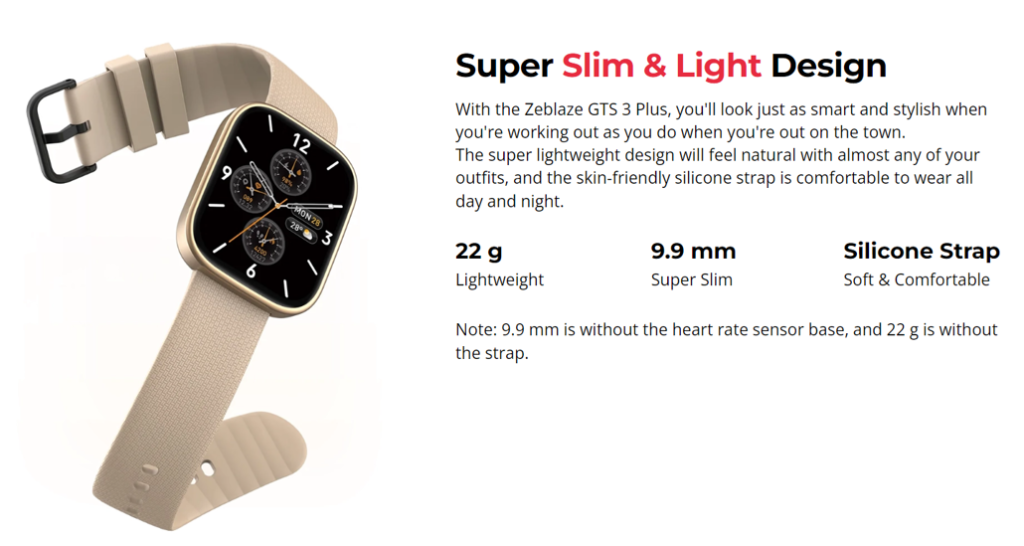 Zeblaze GTS 3 Plus AMOLED Smart Watch