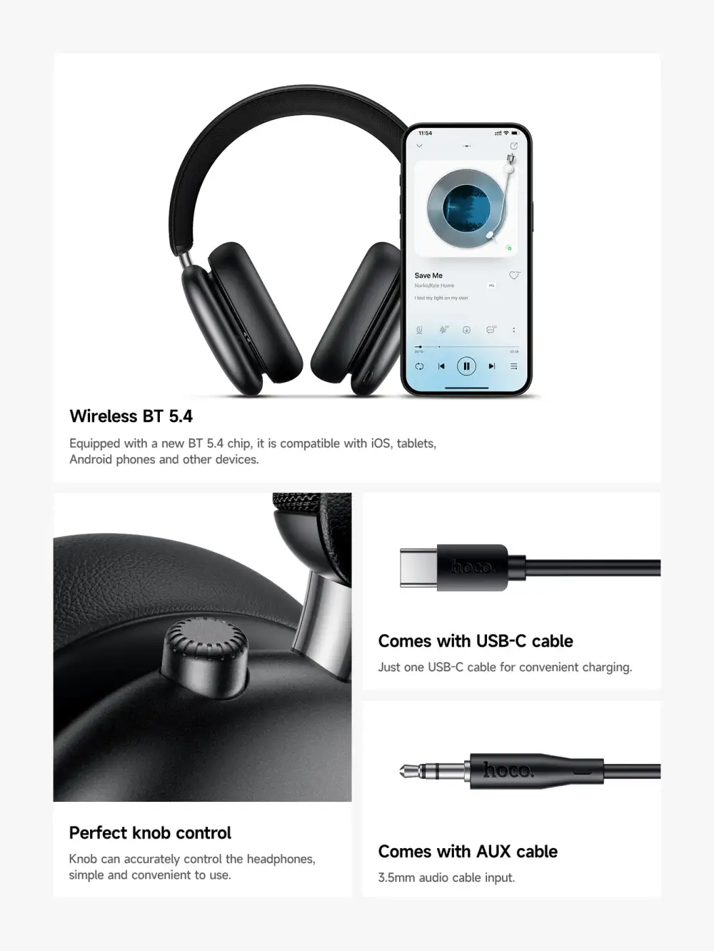 Hoco W63 ANC Wireless Bluetooth Headphones