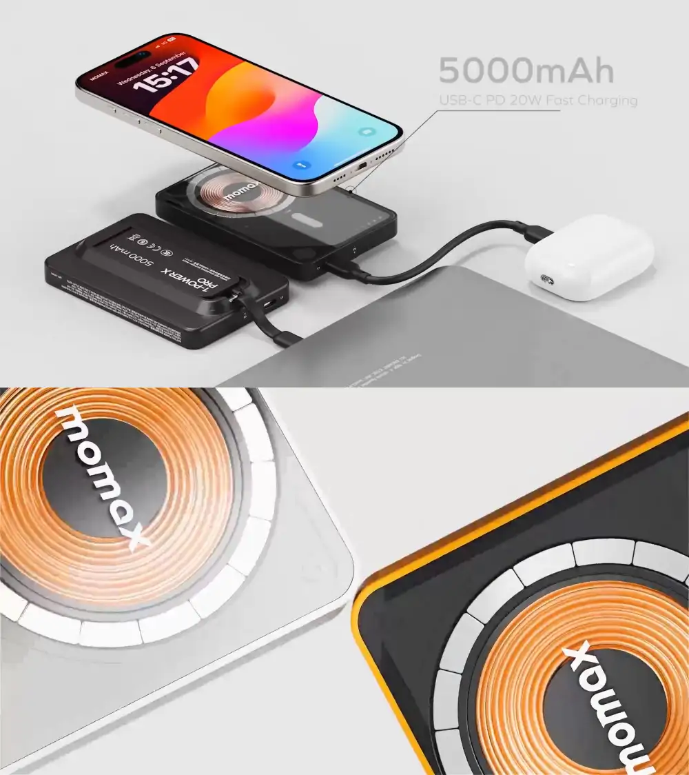 Momax 1-Power X Pro+ 10000mAh Magnetic Wireless Power Bank