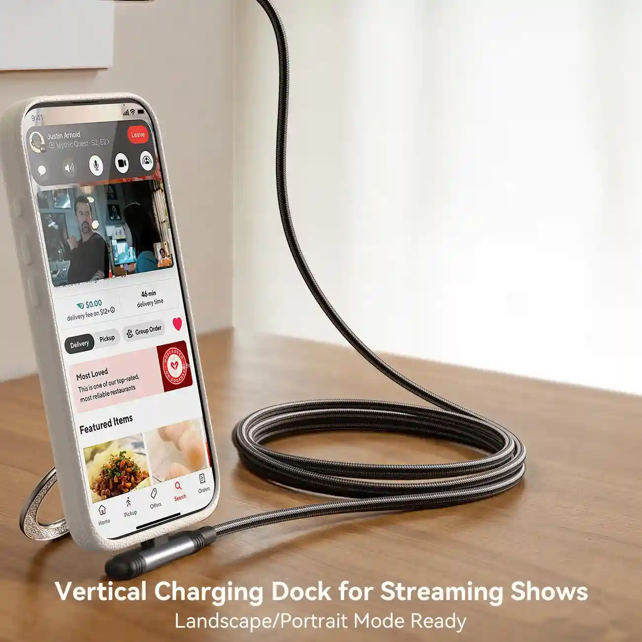 JOYROOM EnjoyX S-A56 60W 90° Type-C to Type-C Fast Charging & Data Cable 1.2m