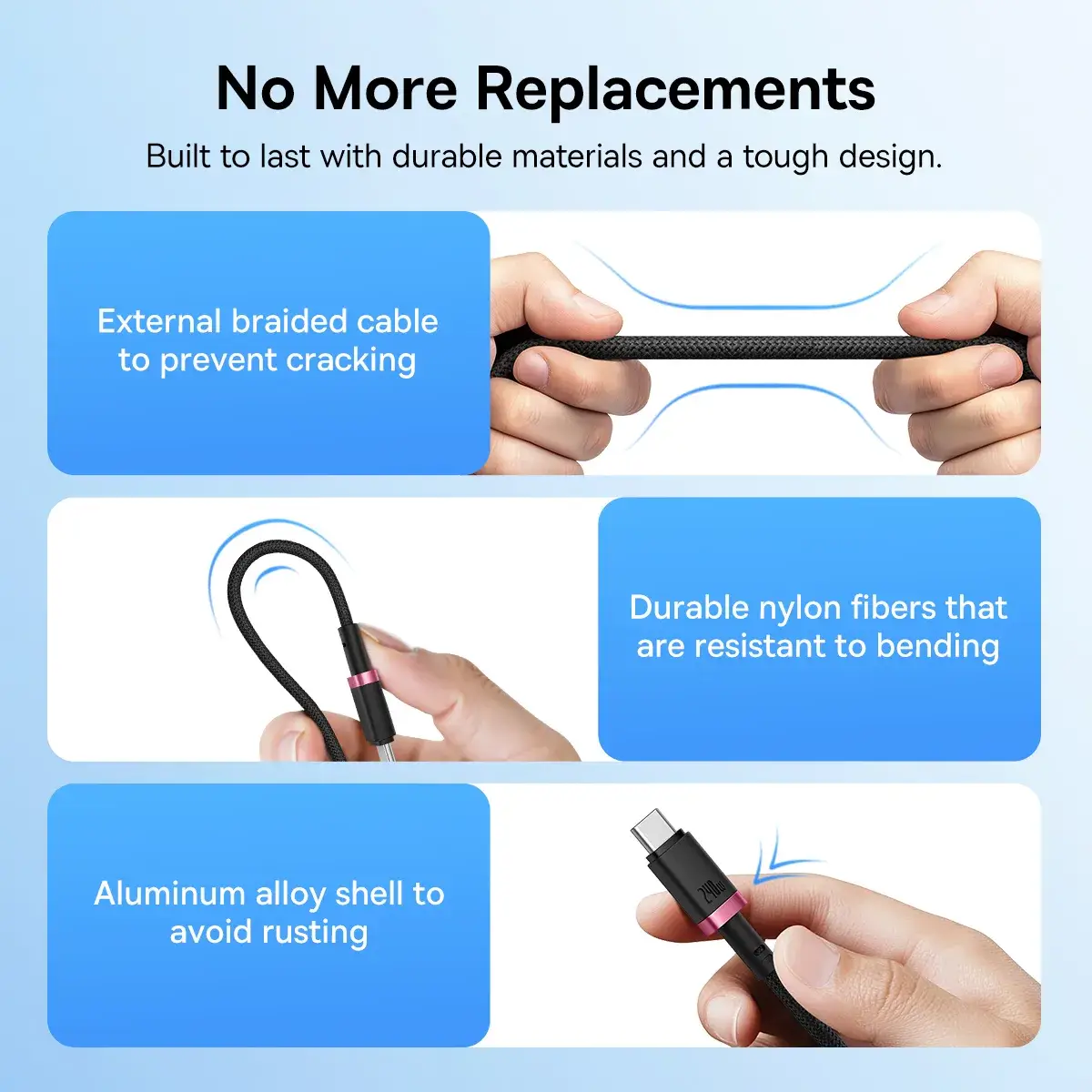 Baseus Dura Series 240W Type-C to Type-C Fast Charging & Data Cable 2M